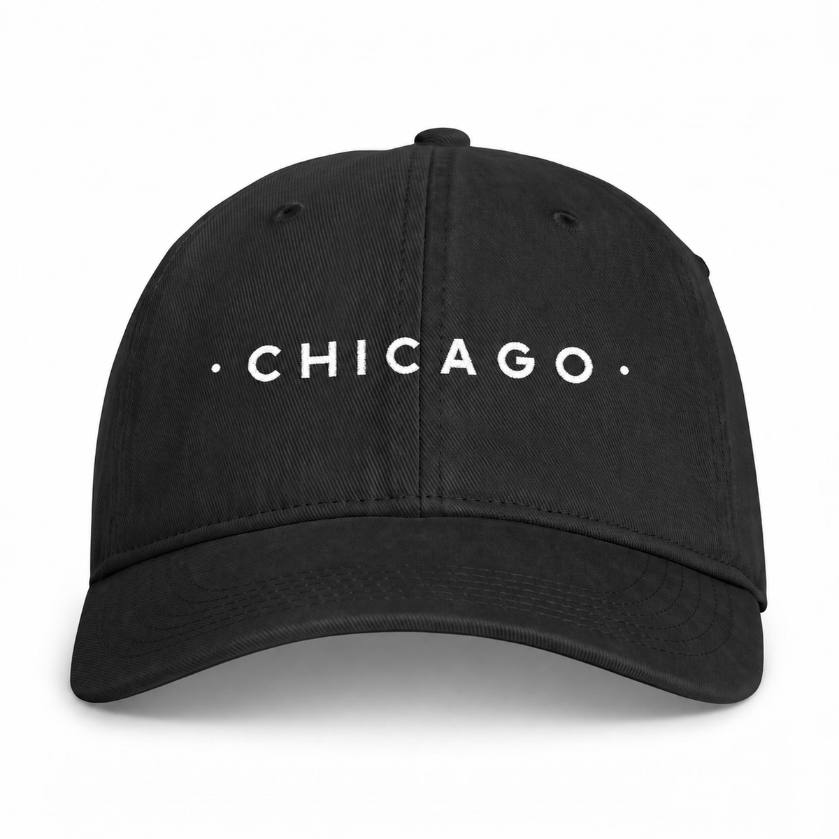 Chicago Washed Baseball Cap in Black