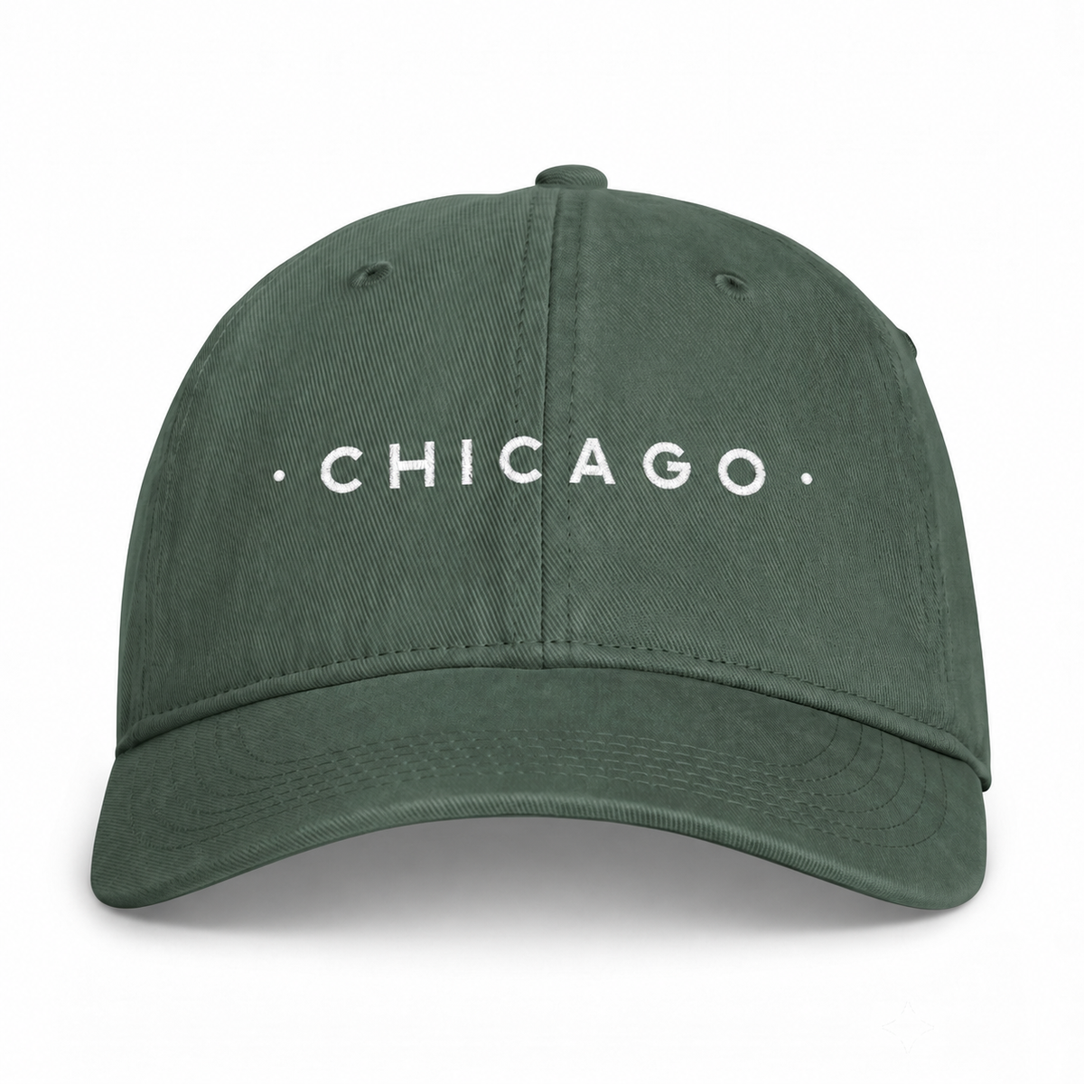 Chicago Washed Baseball Cap in Moss