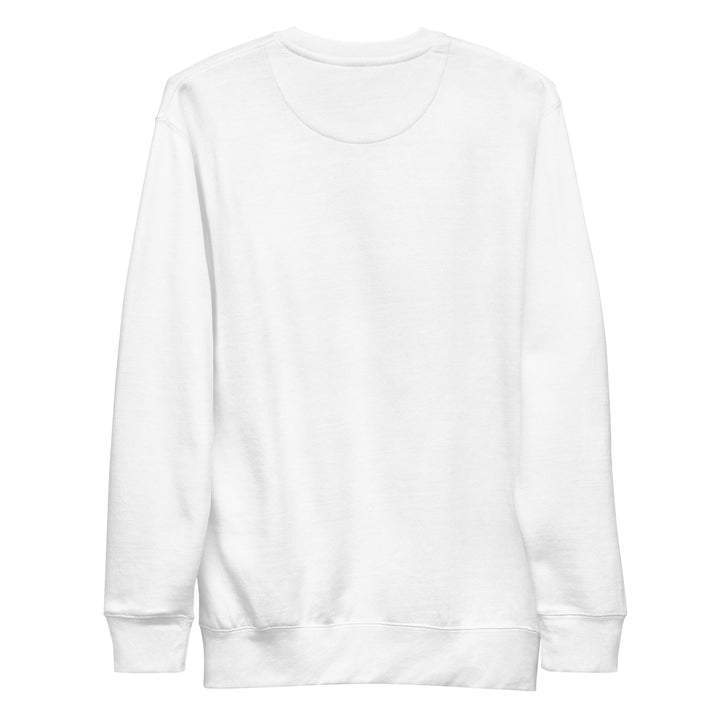 Chicago Block Party Crewneck Sweatshirt in White, back view